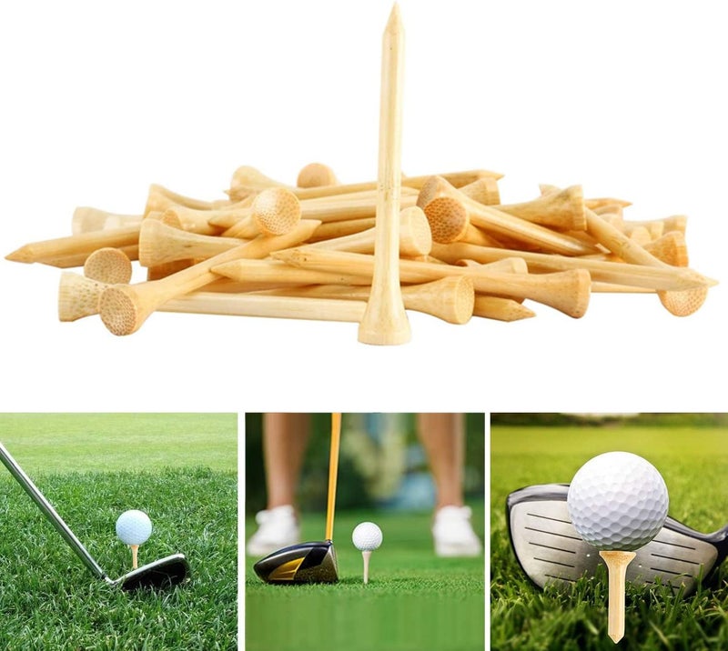 SHKIBY 250 or 18 Pcs Professional Bamboo Golf Tees 2-3/4 Inch or 3-1/4 Inch - Stronger Than Wooden Golf Tee Biodegradable & Less Friction - Image 3